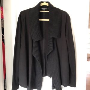 Theory Drape Sweater Collar Jacket Black